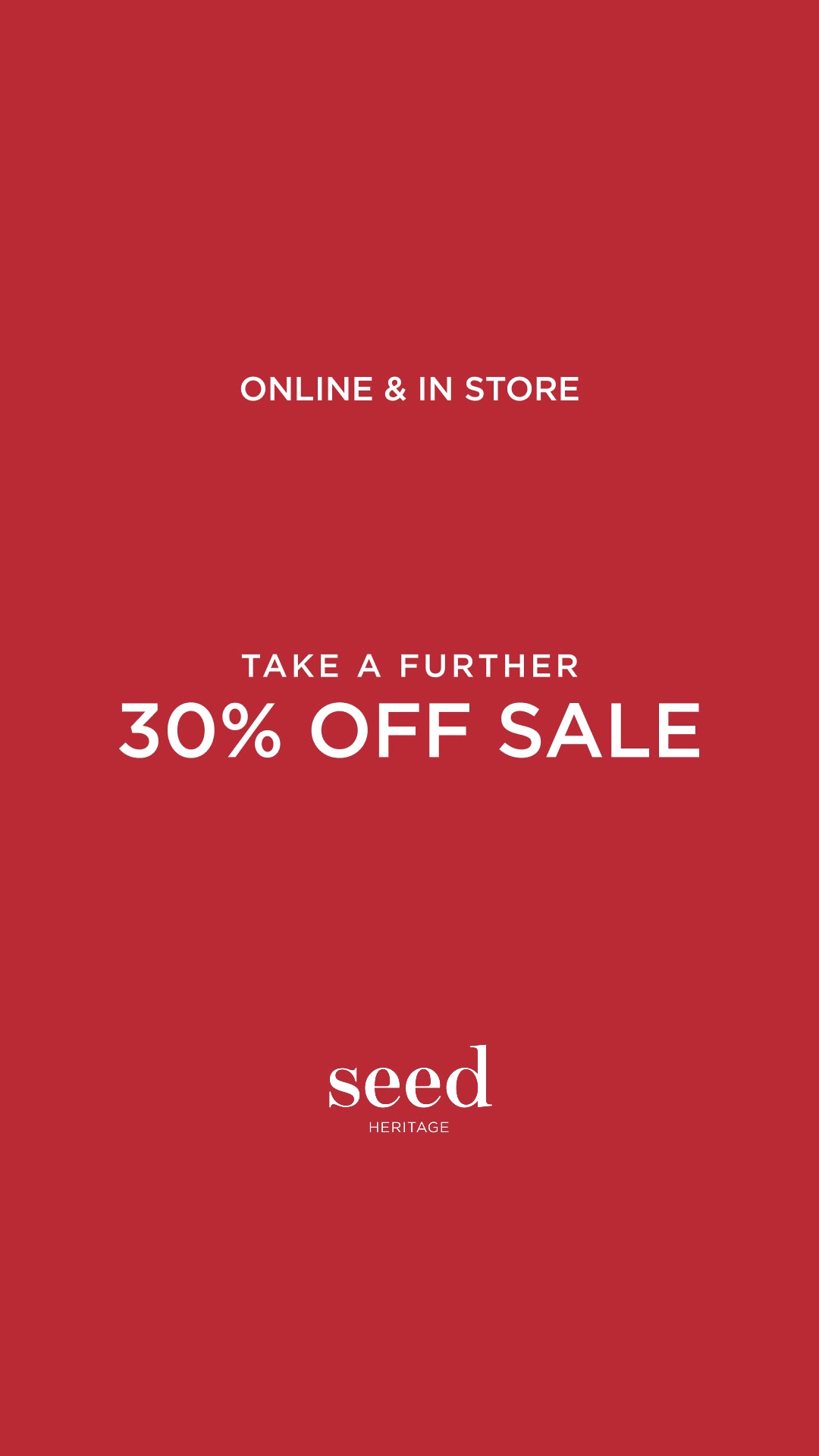 30% off all sale styles. Shop our limited time offer.