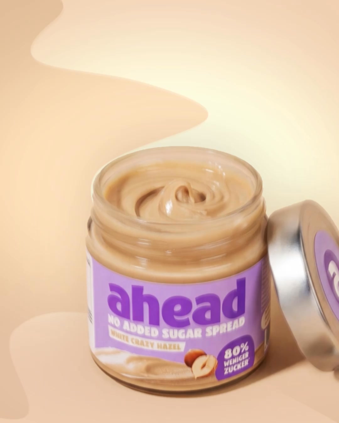 Endlich ohne Reue schlemmen! 🥄 80% weniger Zucker*. Pistazie, White & Hazel. Ohne Palmöl. Jetzt probieren! 💜